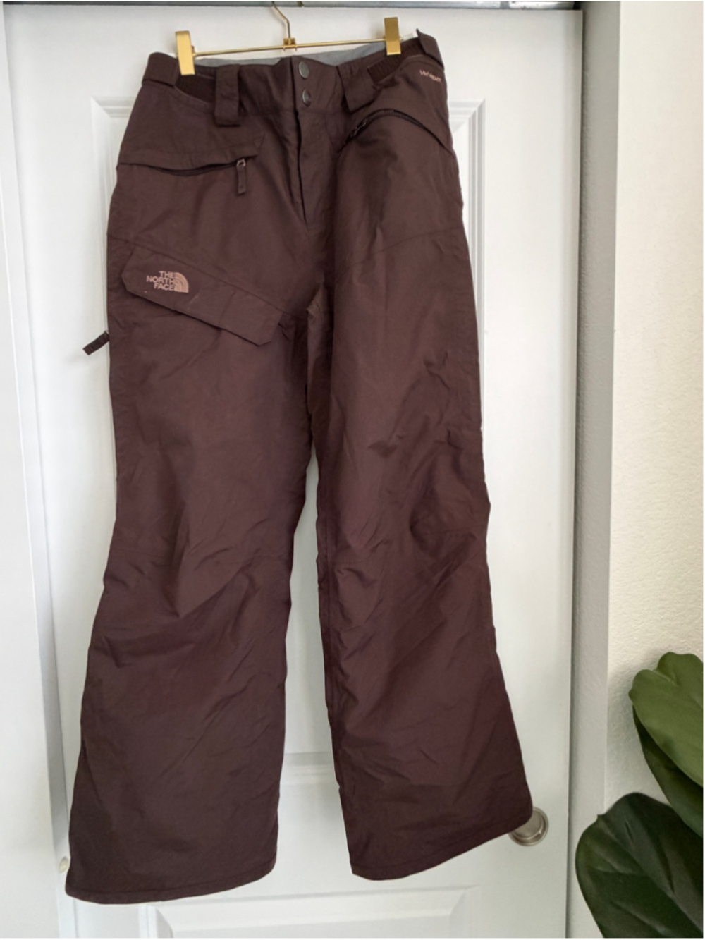 The North Face Brown HyVent Insulated Ski Snowboard Pants Womens Small